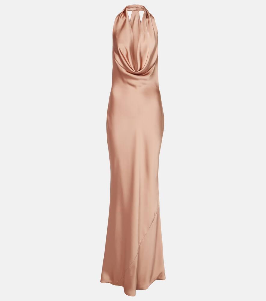 norma kamali draped gown