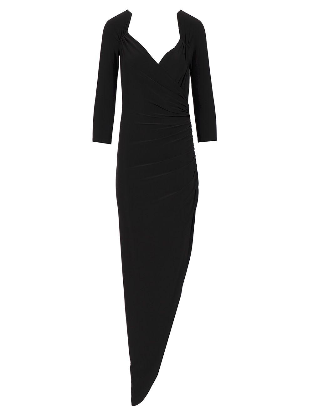 norma kamali dress with side drape