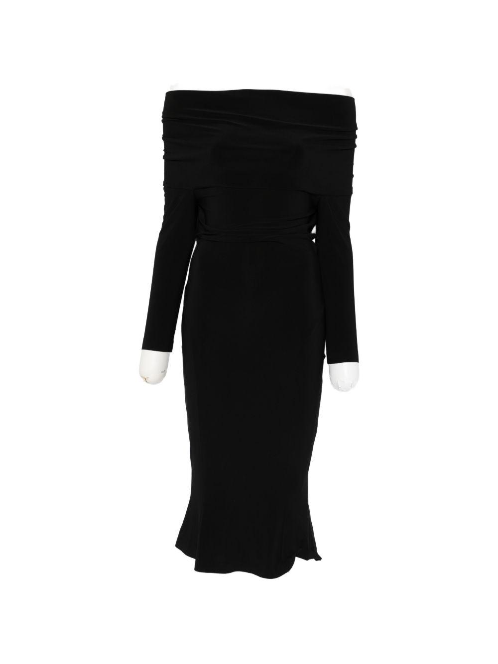 norma kamali dresses black polyester elastane - women