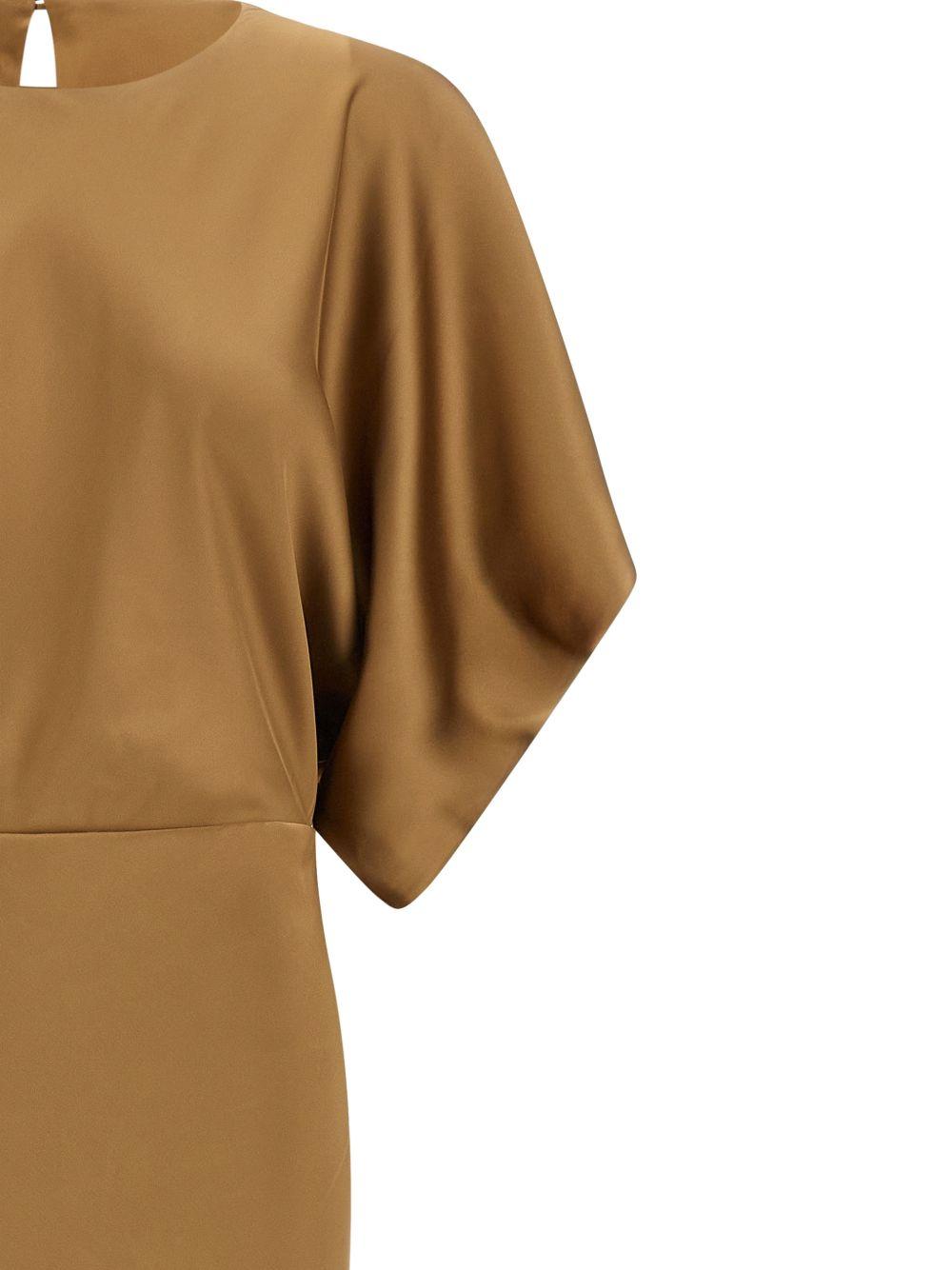 norma kamali dresses camel polyester - women