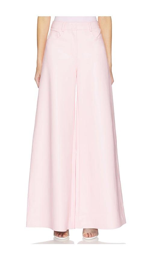 norma kamali elephant jeans in pink.