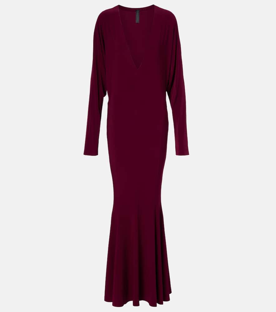 norma kamali flared gown