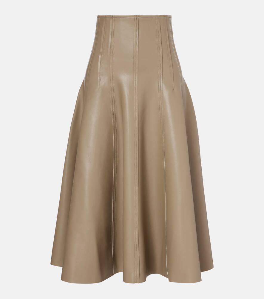 norma kamali flared midi skirt