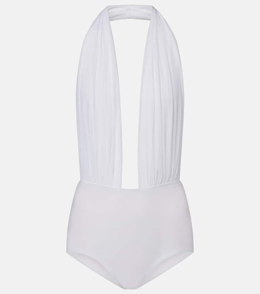 norma kamali halterneck bodysuit