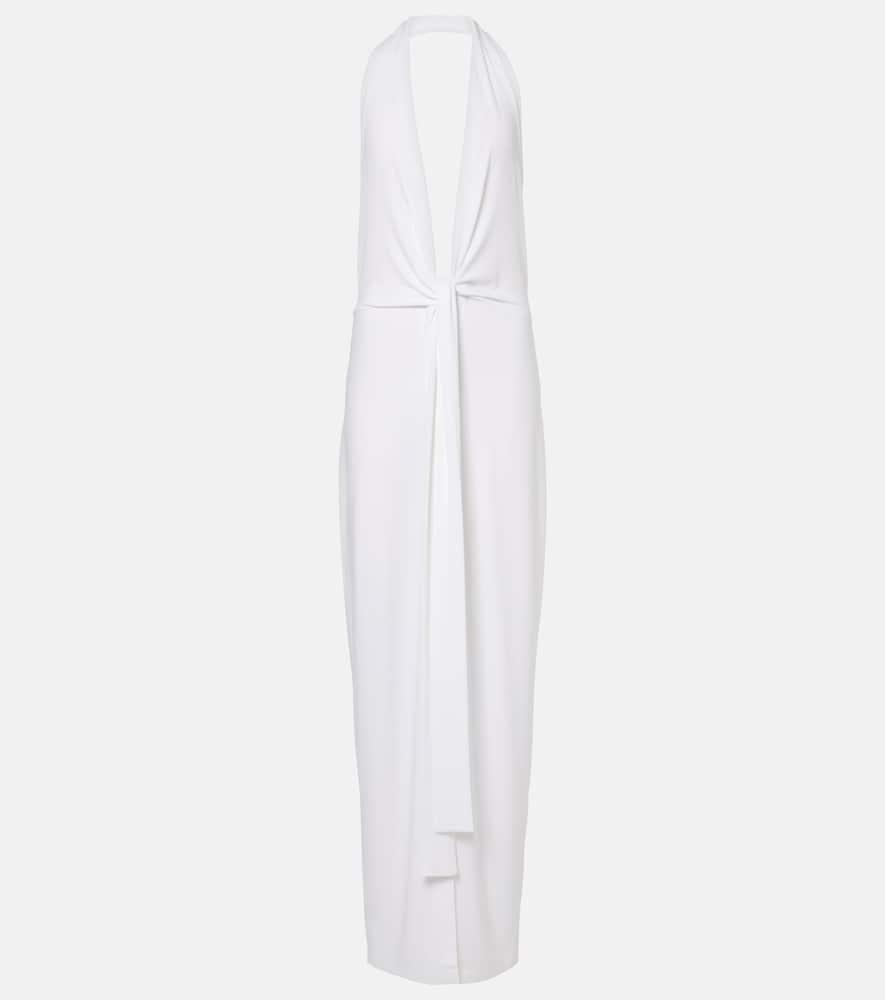 norma kamali halterneck gown