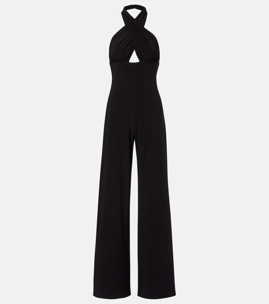 norma kamali halterneck jumpsuit