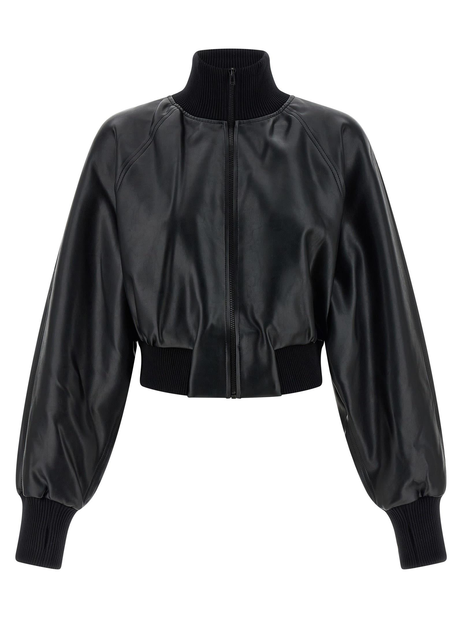 norma kamali high neck bomber jacket
