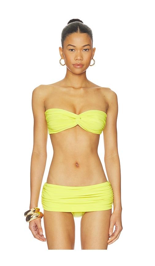 norma kamali johnny d bra in yellow.