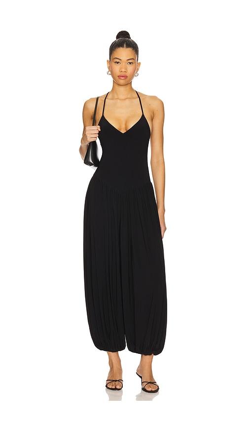 norma kamali kenny jumpsuit in black.