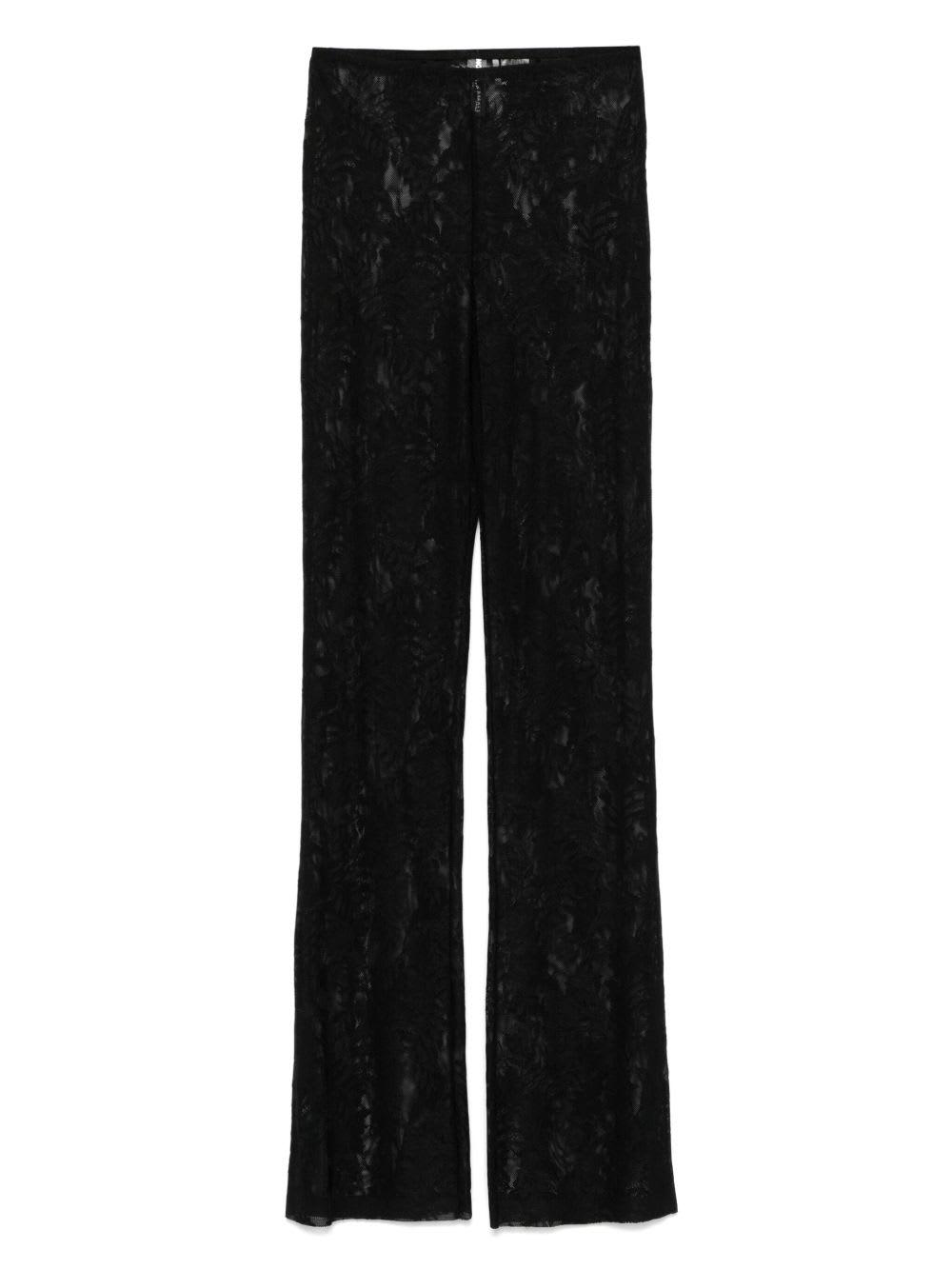 norma kamali lace skinny trousers