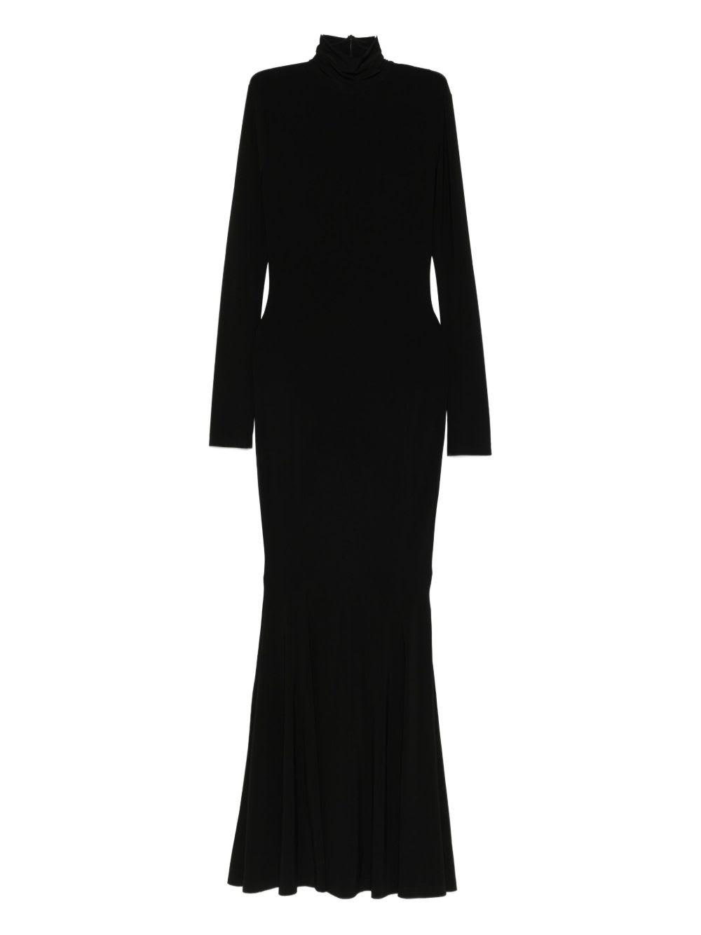 norma kamali long-sleeve roll-neck dress