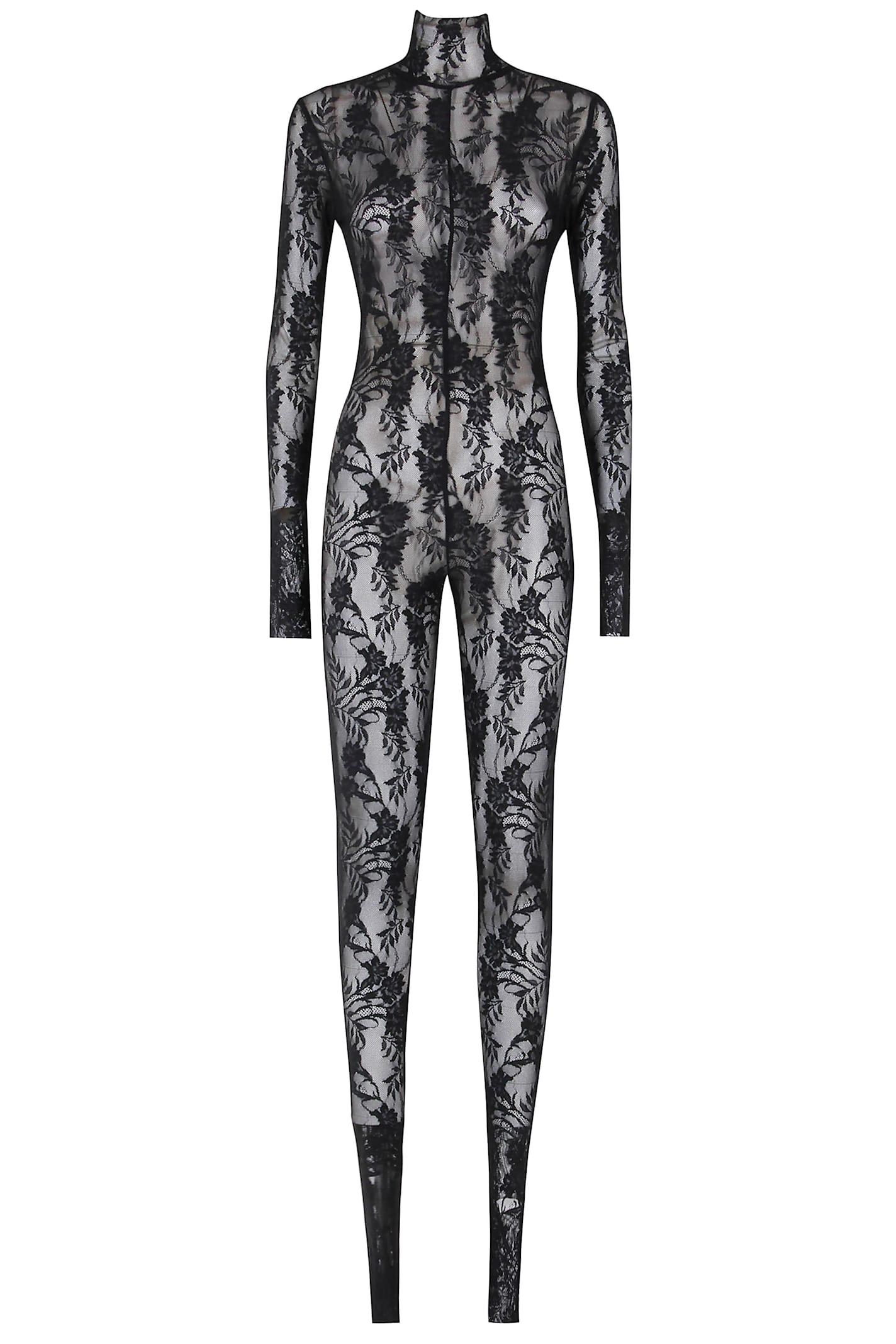 norma kamali long sleeve slim fit turtle catsuit