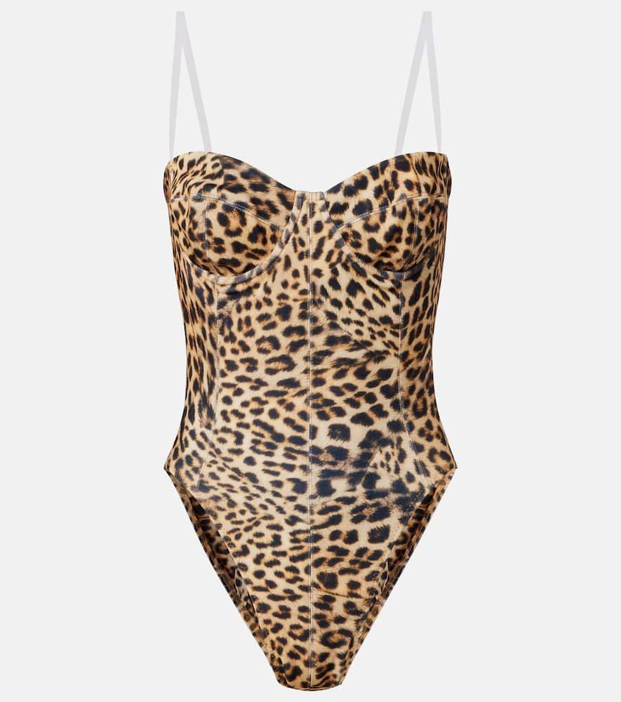 norma kamali mio printed bodysuit