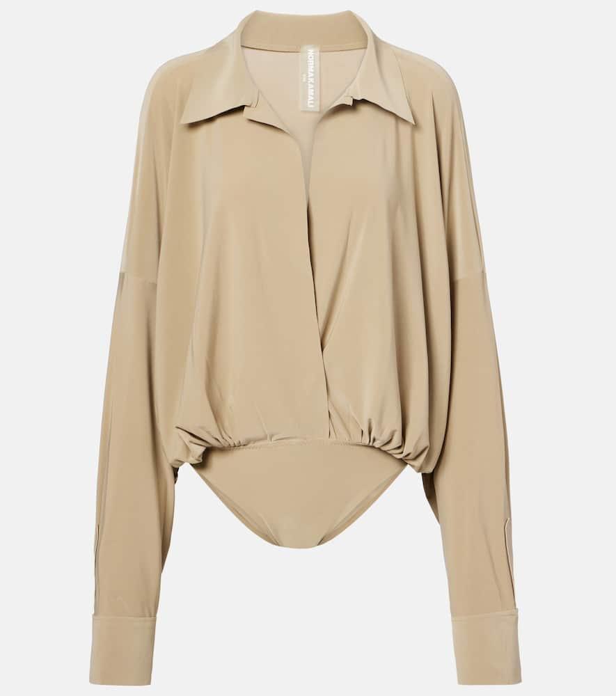 norma kamali oversized bodysuit
