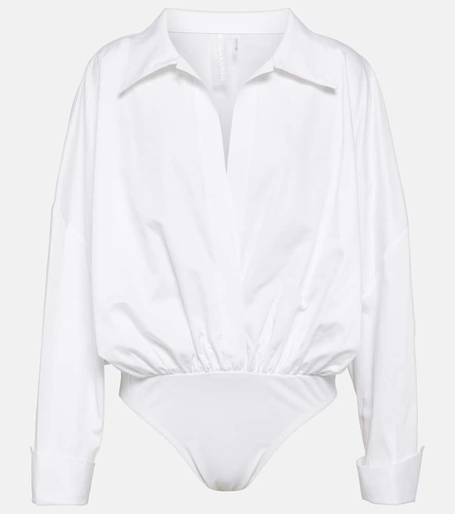 norma kamali oversized cotton bodysuit