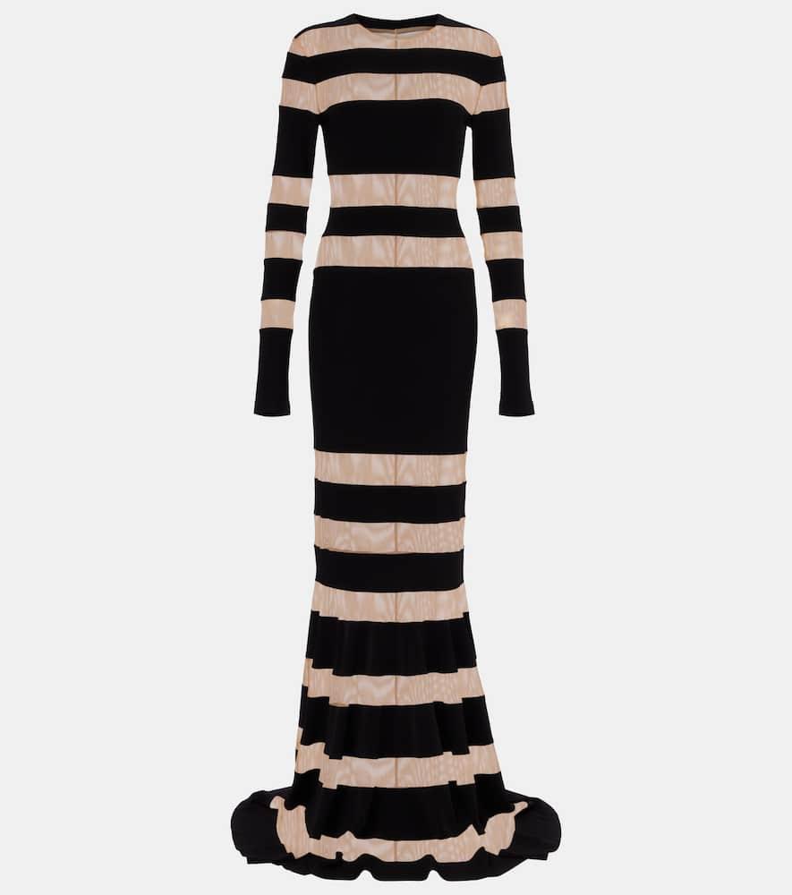 norma kamali paneled semi