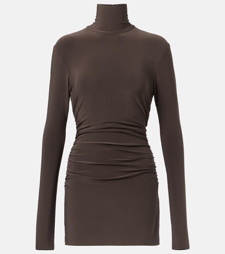 norma kamali pickleball mockneck minidress