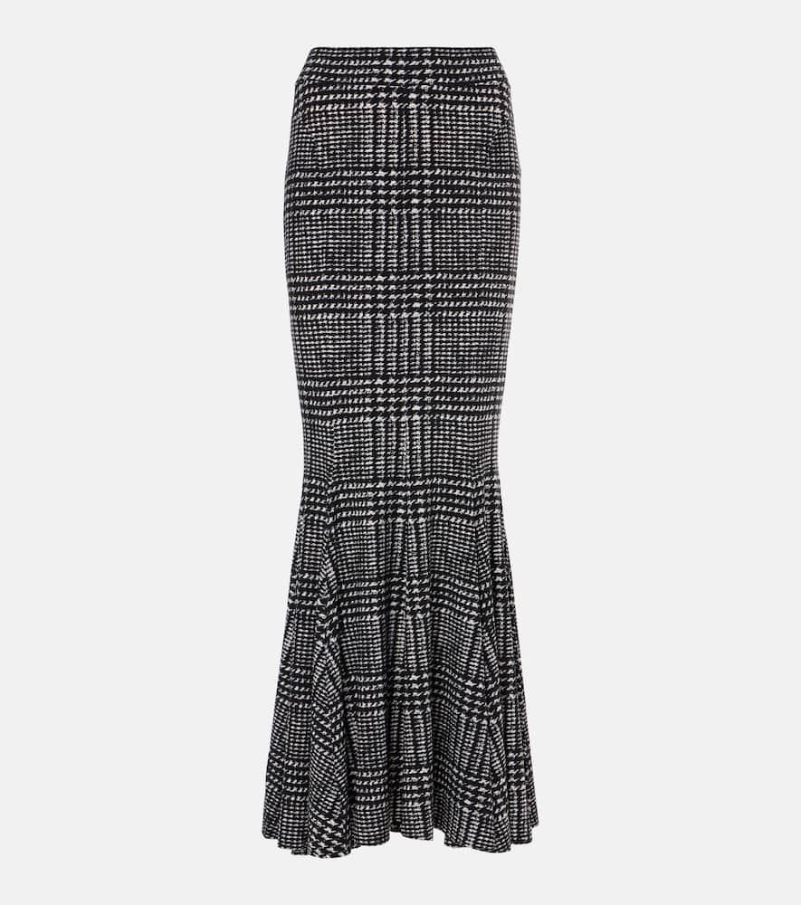 norma kamali plaid maxi skirt