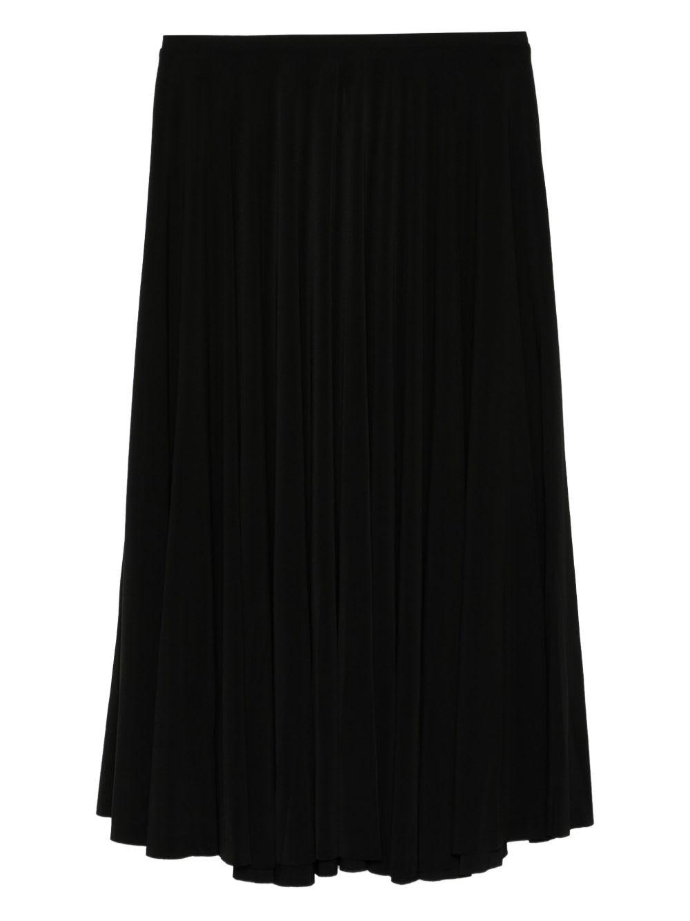 norma kamali pleated midi skirt