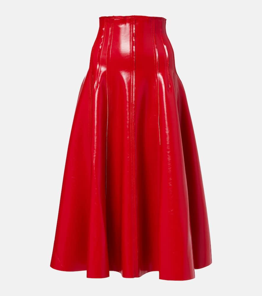 norma kamali pleated midi skirt
