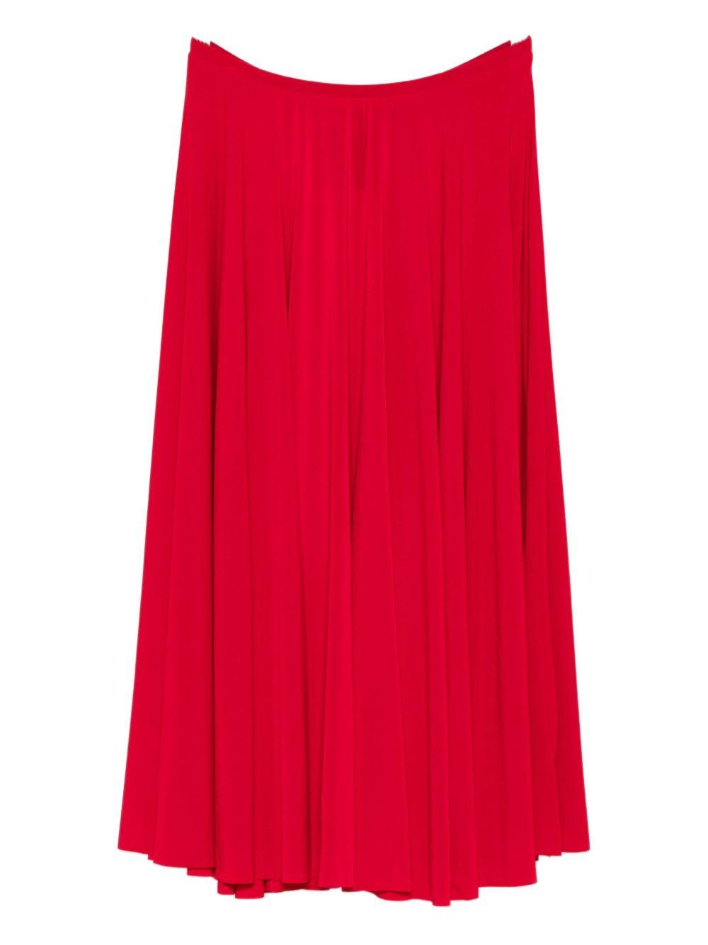 norma kamali pleated midi skirt