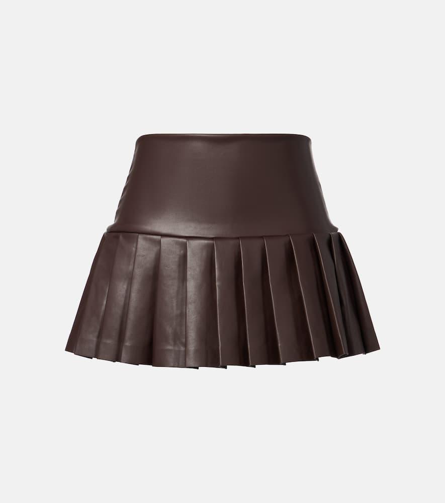 norma kamali pleated miniskirt