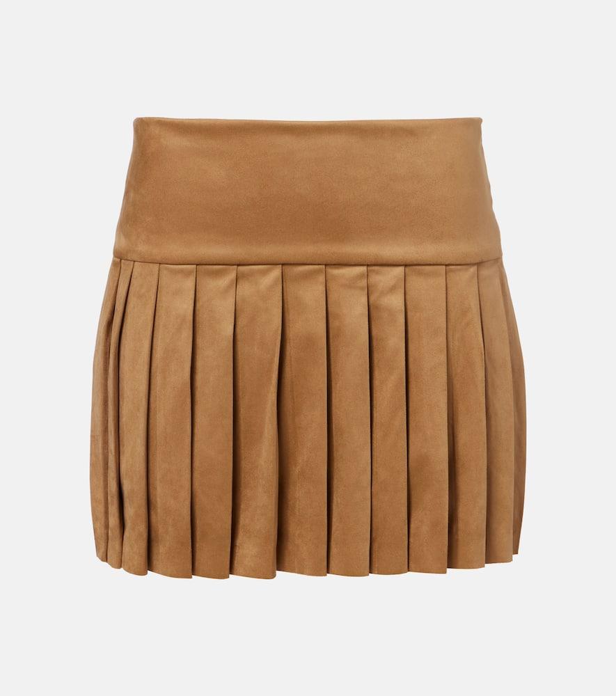 norma kamali pleated miniskirt