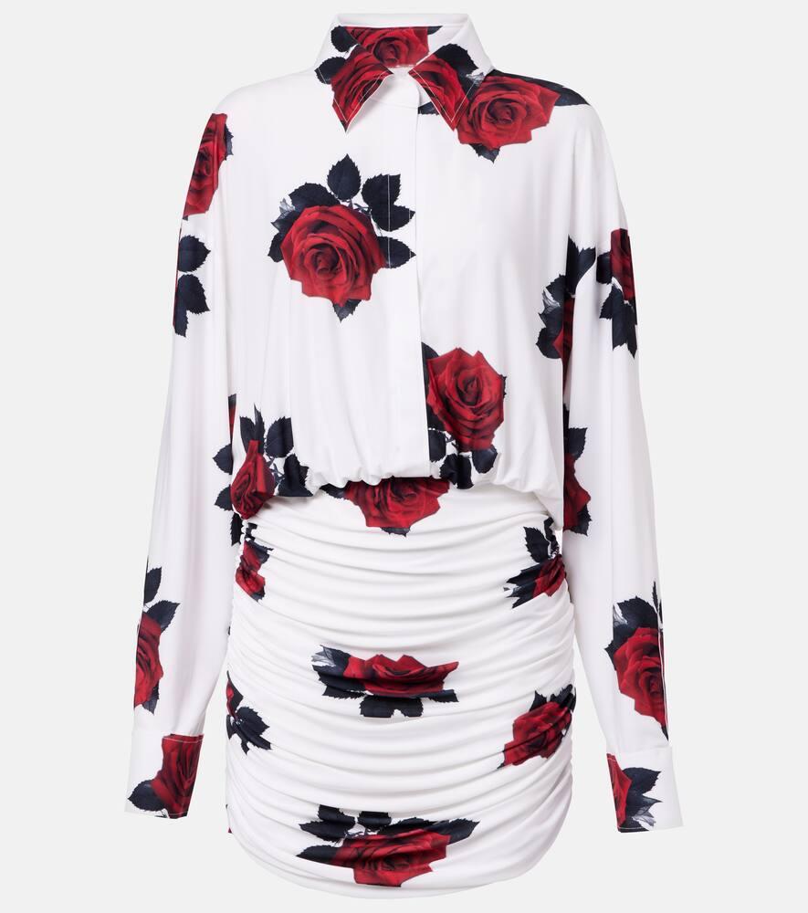 norma kamali printed jersey minidress