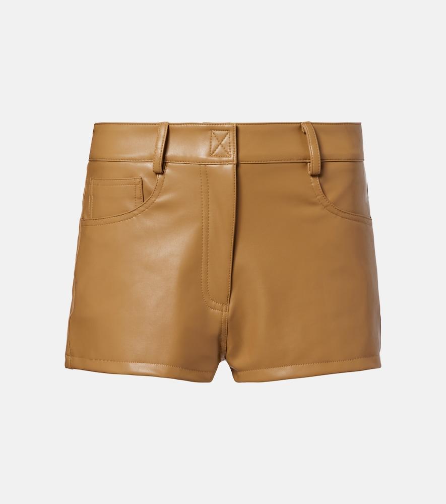 norma kamali pu shorts