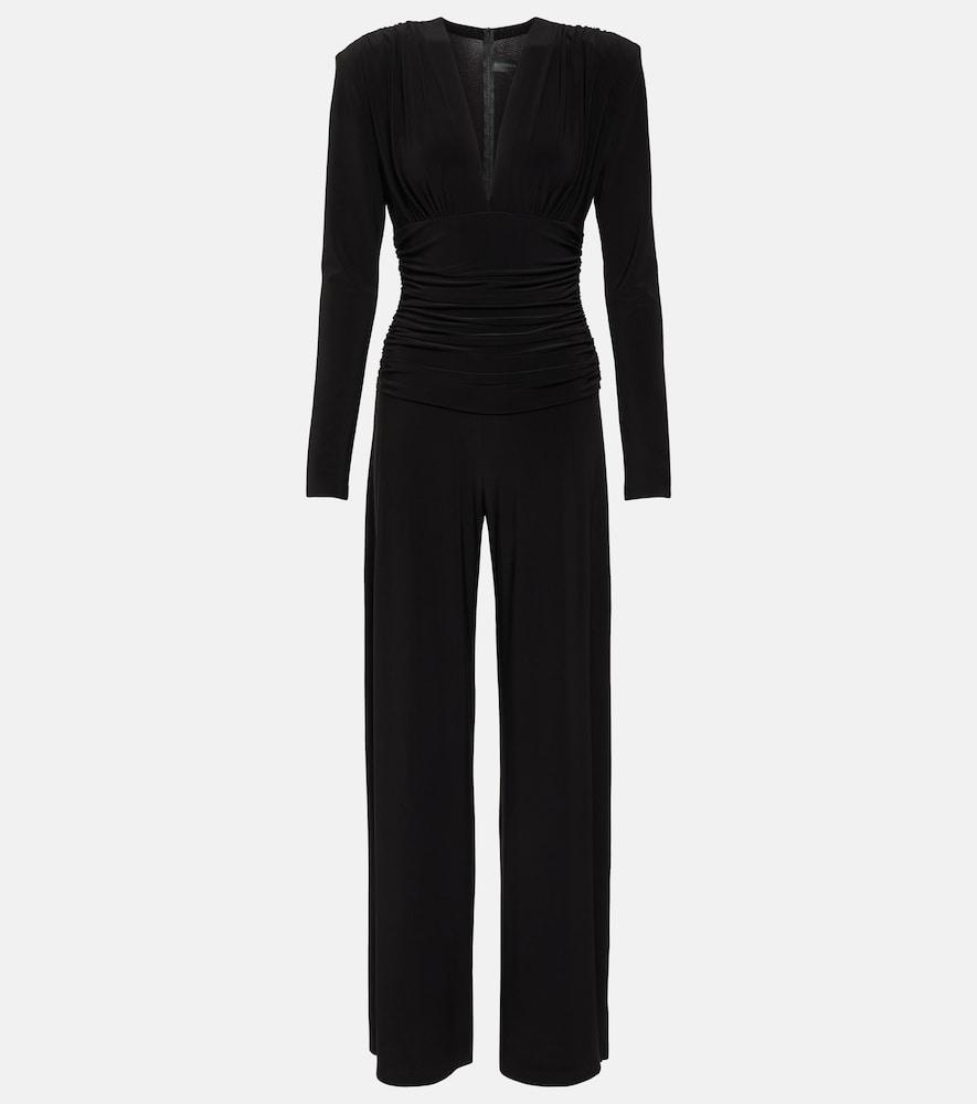 norma kamali ruched jersey jumpsuit