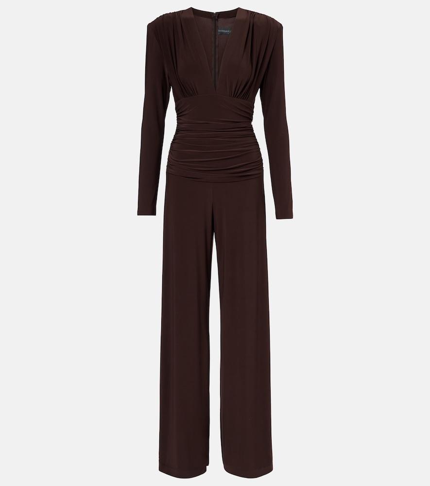 norma kamali ruched jersey jumpsuit