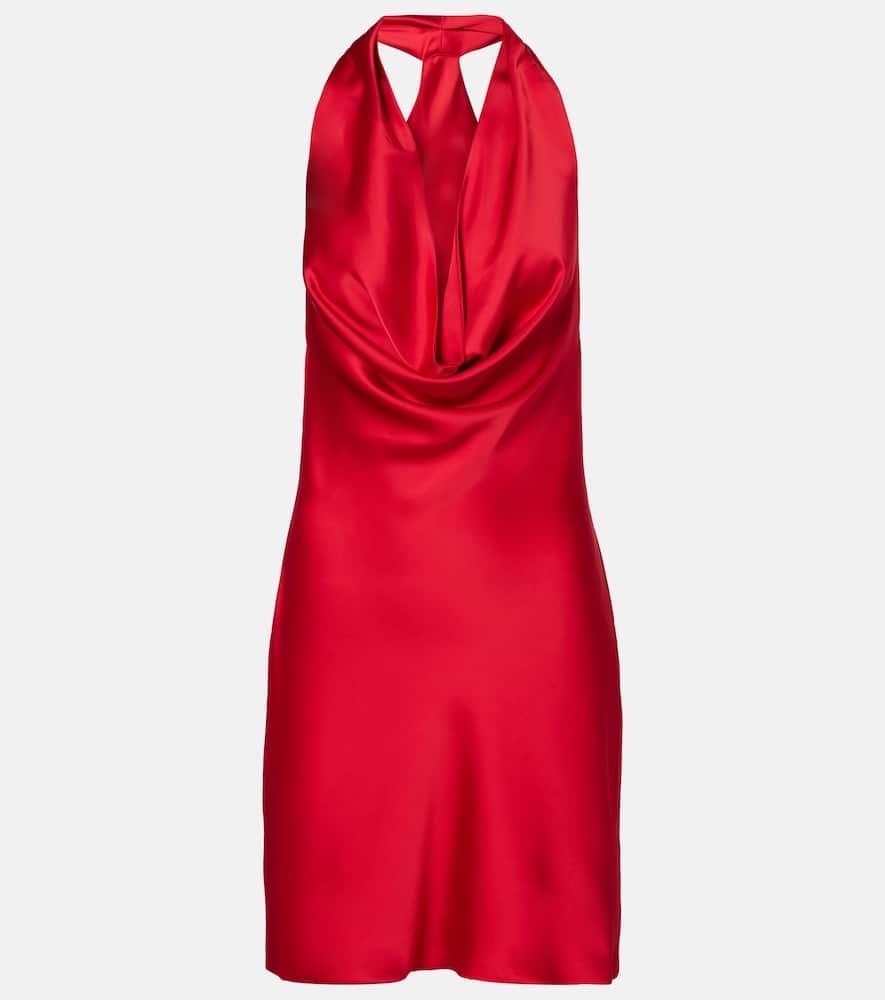norma kamali satin minidress