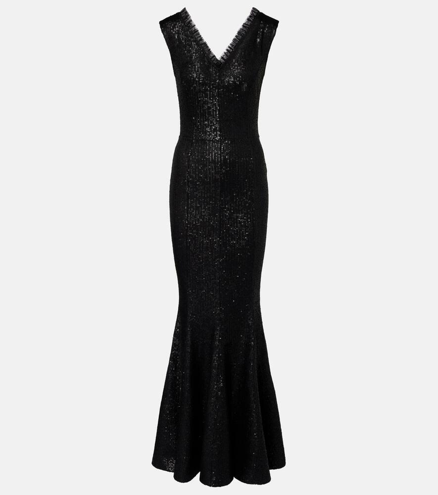 norma kamali sequined gown