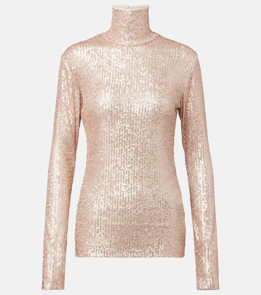 norma kamali sequined top