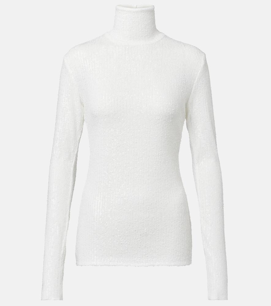 norma kamali sequined turtleneck sweater