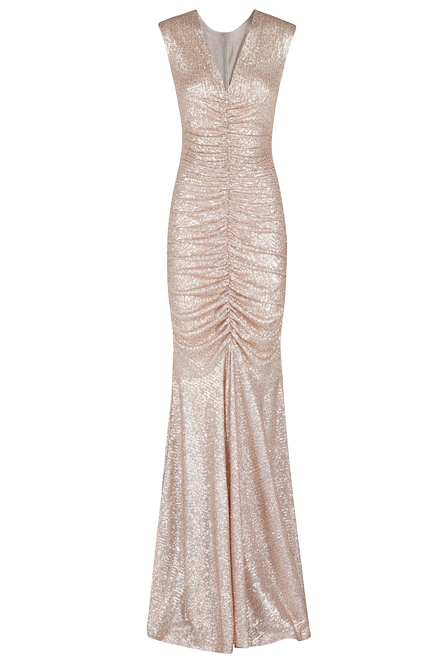 norma kamali sleeveless deep v neck