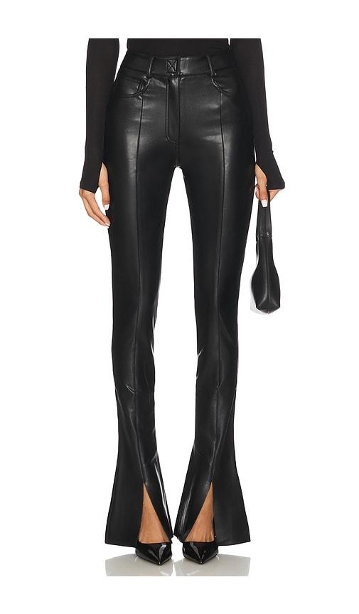 norma kamali spat jeans in black.