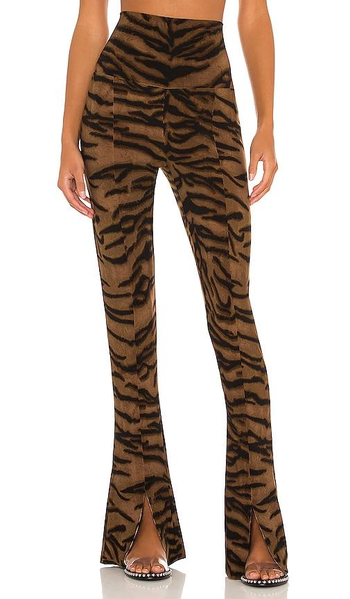 norma kamali spat legging in brown.
