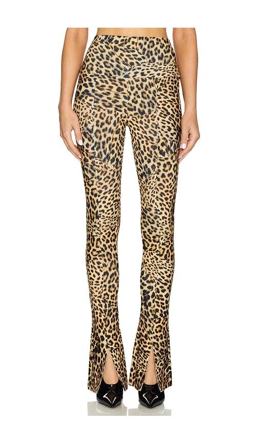 norma kamali spat legging in brown.