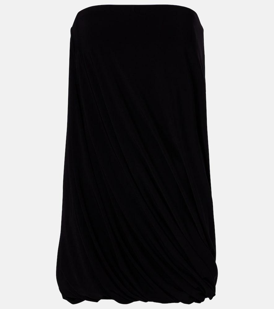norma kamali strapless jersey minidress