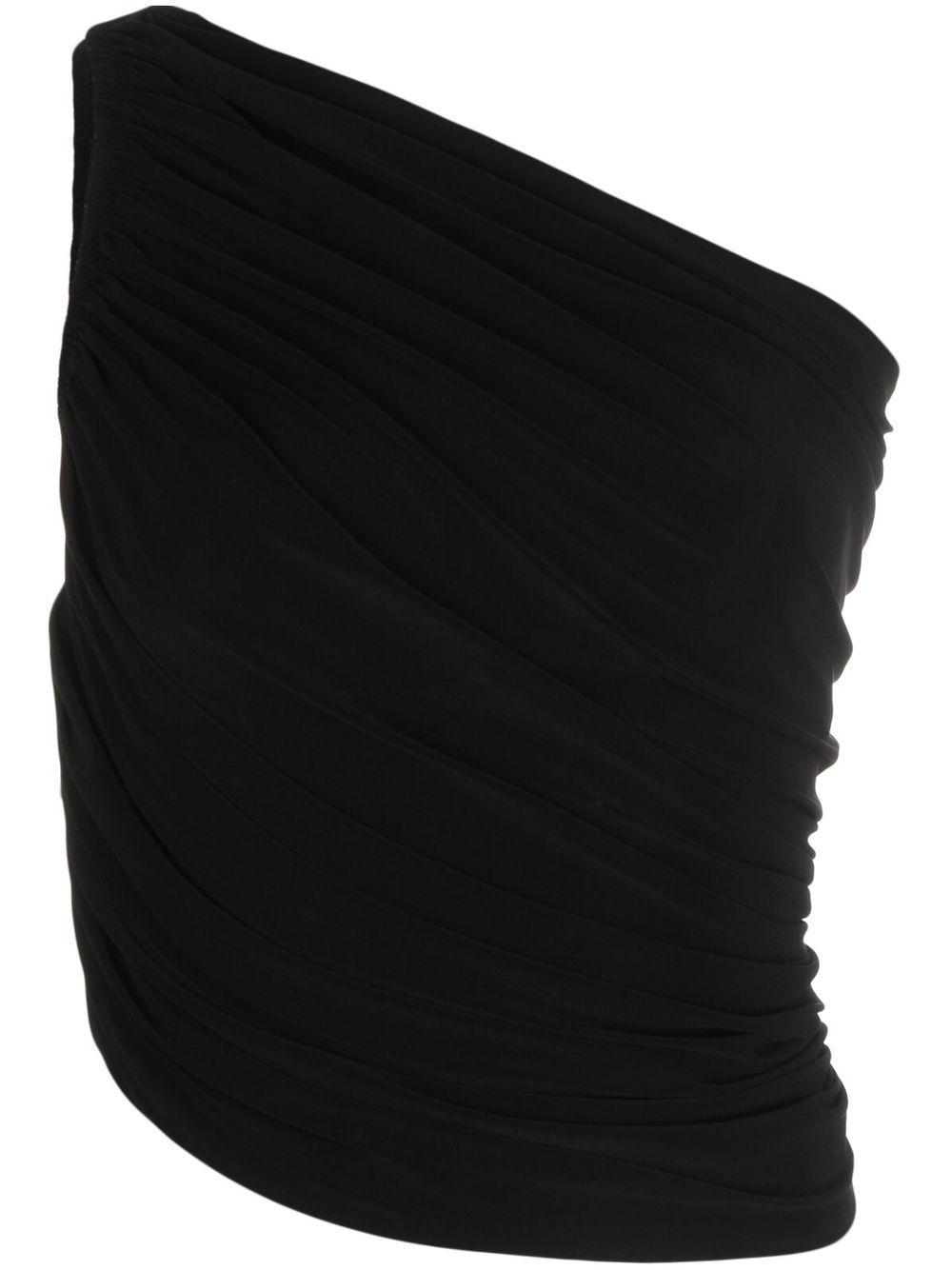 norma kamali top black elastanepolyester - women