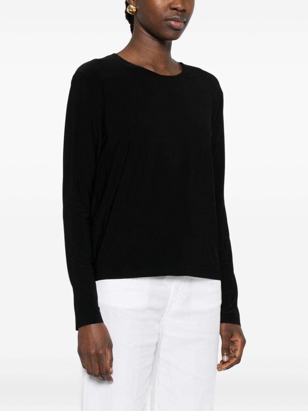 norma kamali top black polyester elastane - women