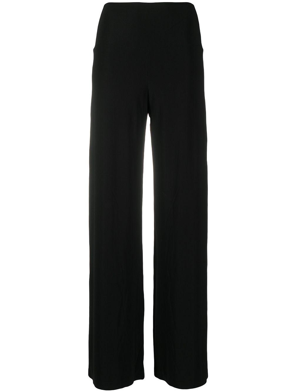 norma kamali trousers black polyester - women