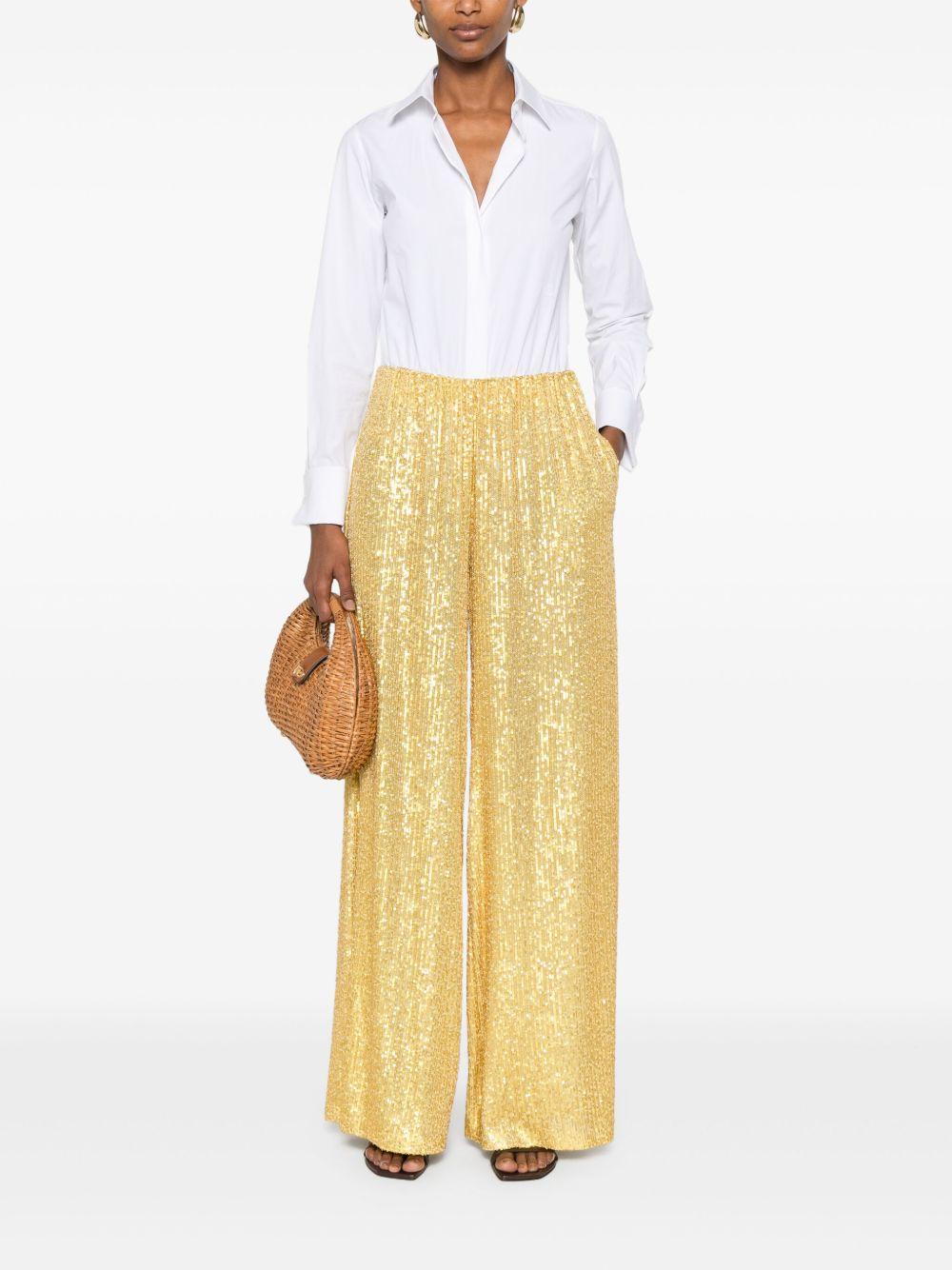 norma kamali trousers yellow polyester - women