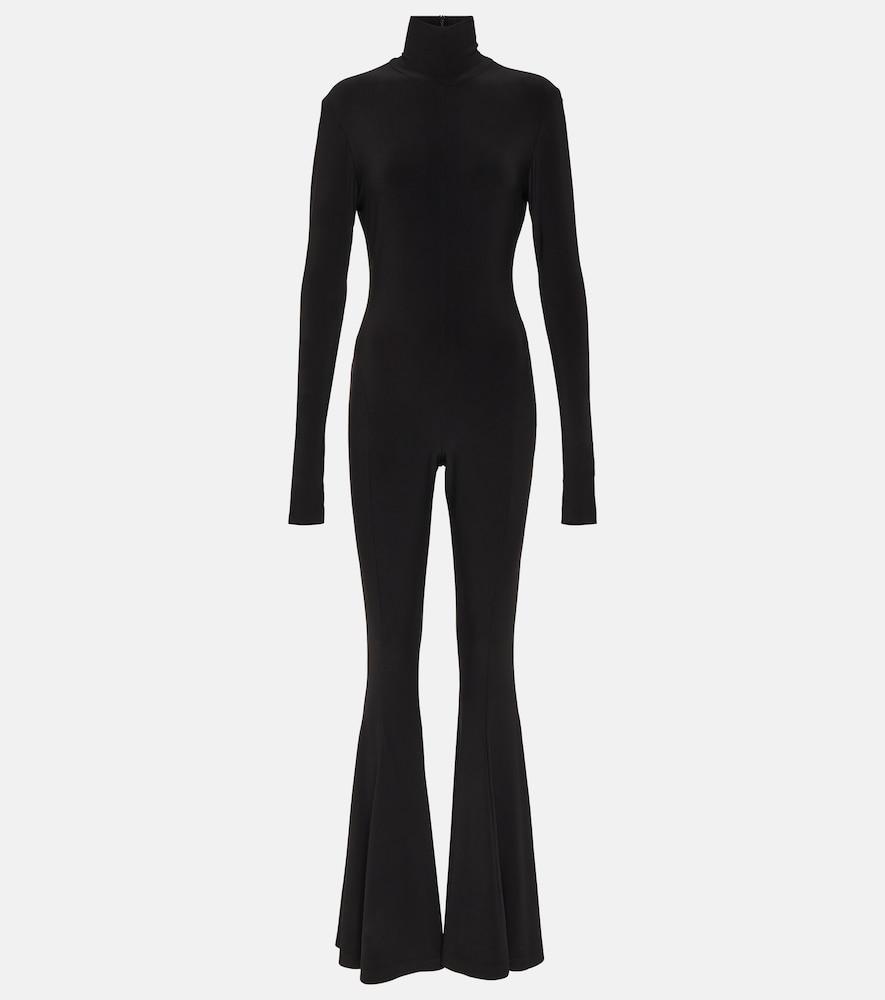 norma kamali turtleneck flared jumpsuit