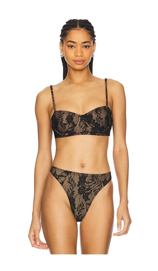 norma kamali underwire bra in black.
