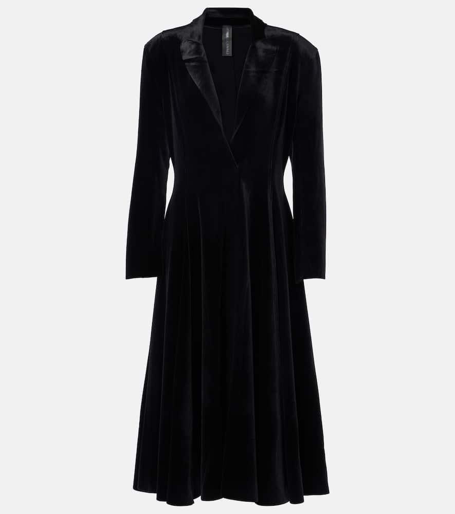 norma kamali velvet blazer dress