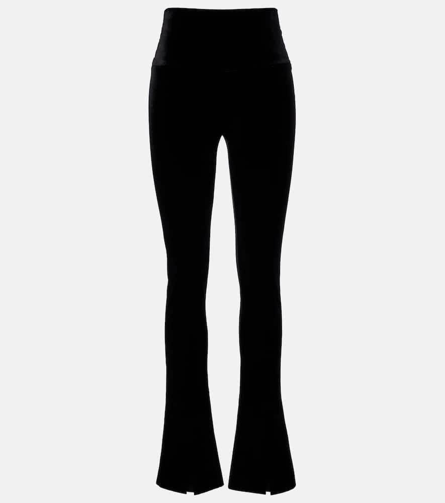 norma kamali velvet leggings