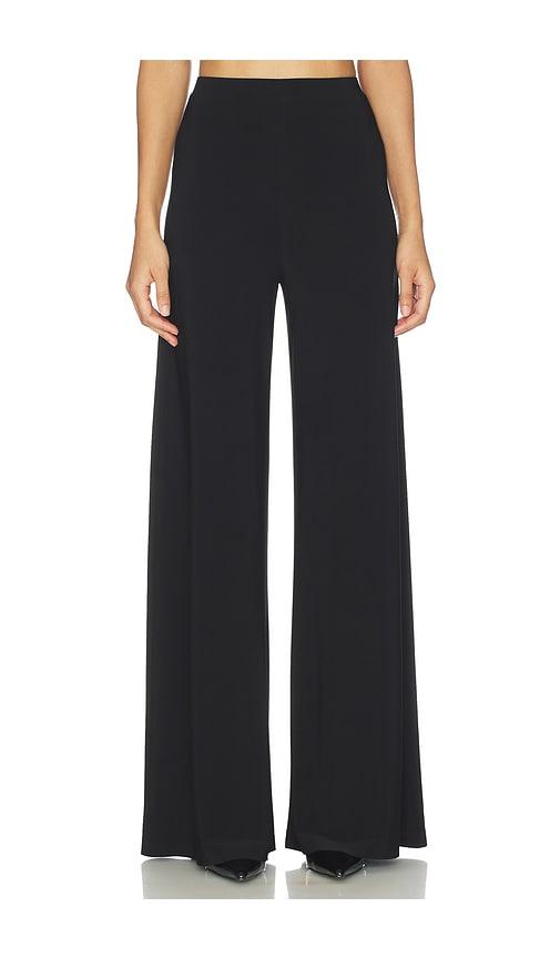 norma kamali x lifestyle bias pant in black.