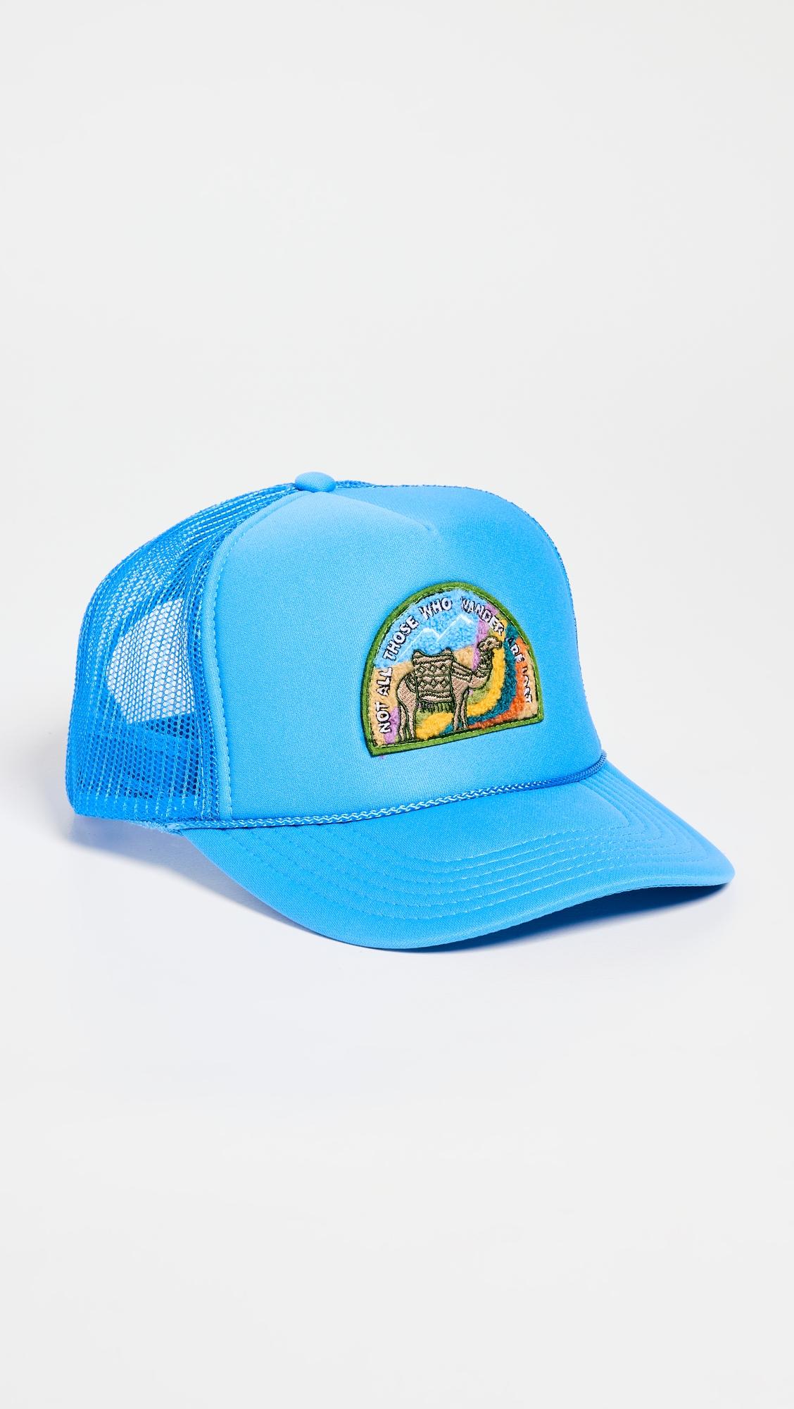 not all who wander trucker hat
